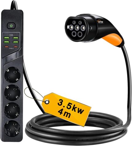 GUWIEYG V2L Kábel BYD kompatibilis, 4M 16A 3,5 kW, 10 portos európai csatlakozóval, Type 2